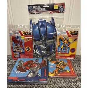 Trans Formers Party Lot - NEW 8pk Mask, 2 8pk Napkins & 2 8pk Invite/Thank Cards